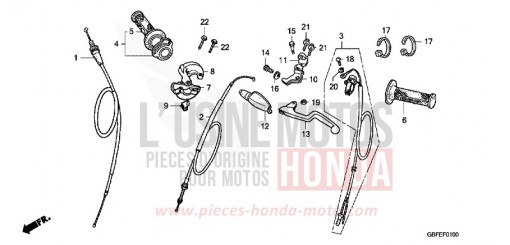 COMMUTATEUR/CABLE CR85R7 de 2007